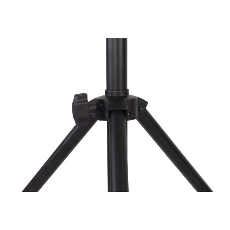 Suporte de microfone profissional de grandes dimensões com girafa telescópica e contrapeso de aço para balanceamento.