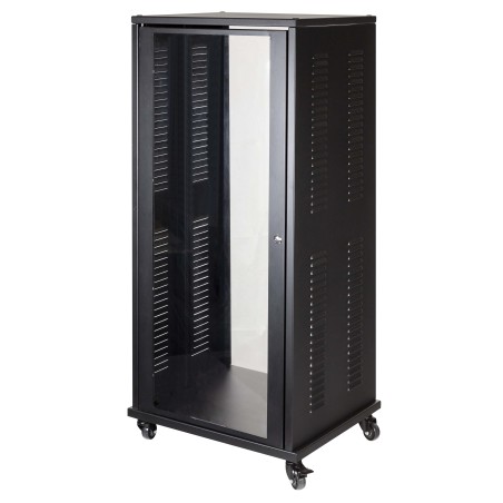 Professional 24U steel frame/plexiglass construction front cover