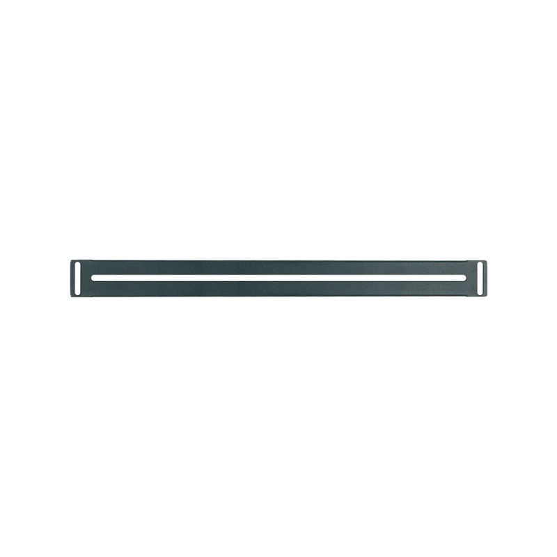 Barra rack standard 1U con passo rack 19' standard per fissaggio barra di alimentazione verticale.