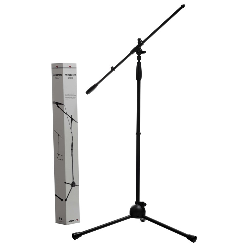 Microphone stand with boom, tripod nylon base