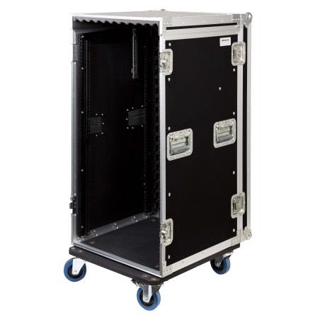 Caixa “COMBO” de 19' 20U com espaço para mesa de mistura regulável em altura de 19' 10U, 45 cm de profundidade útil.