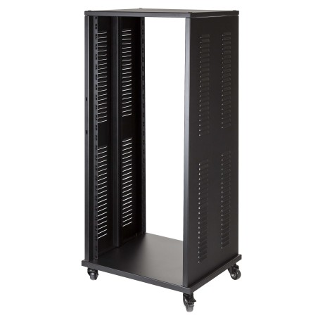 Suporte rack profissional padrão de 19" - 24U - com estrutura em aço.