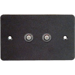 Wall plate, 70x114 mm.- 2 HOLES FOR BNC. 2