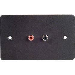 Wall plate, 70x114 mm.- 2 HOLES FOR RCA. 2
