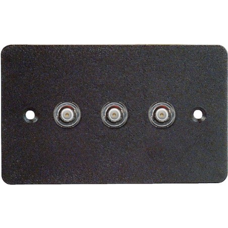 Placca da muro 70x114 mm.- 3 FORI PER BNC.