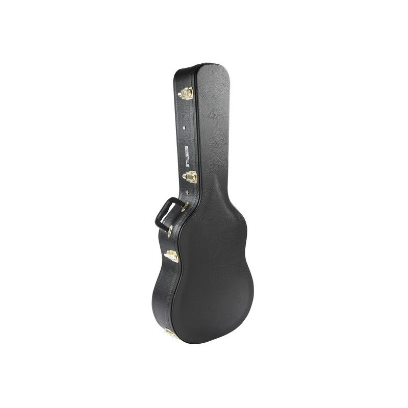 Custodia sagomata in legno per chitarra classica.