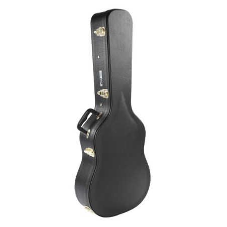 Custodia sagomata in legno per chitarra classica.