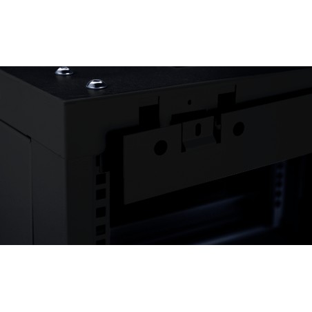 Armário modular de parede com 9 unidades rack de 19". Abertura dupla.
