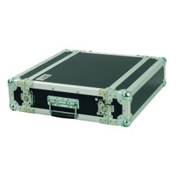 Flight case 2U de rack de 19”, 25 cm de profundidade útil. 2