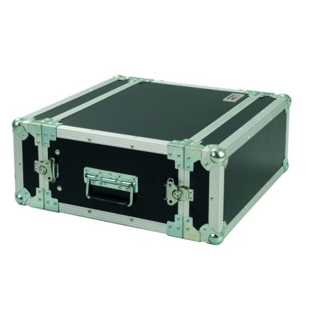 Flight case 3U de rack de 19”, 25 cm de profundidade útil.