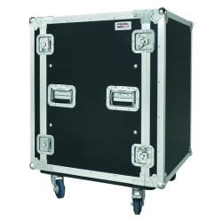 19' Professional Foam suspended Rack case 16U with 100mm wheels, 50 cm rackable depth. 2