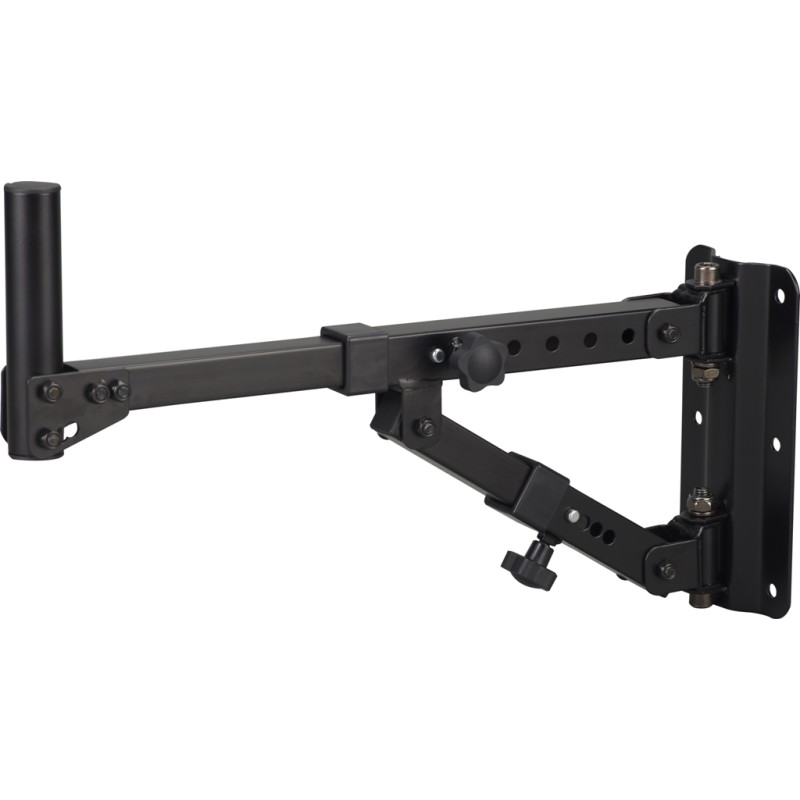 Wall mount heavy duty steel tube speaker stand.