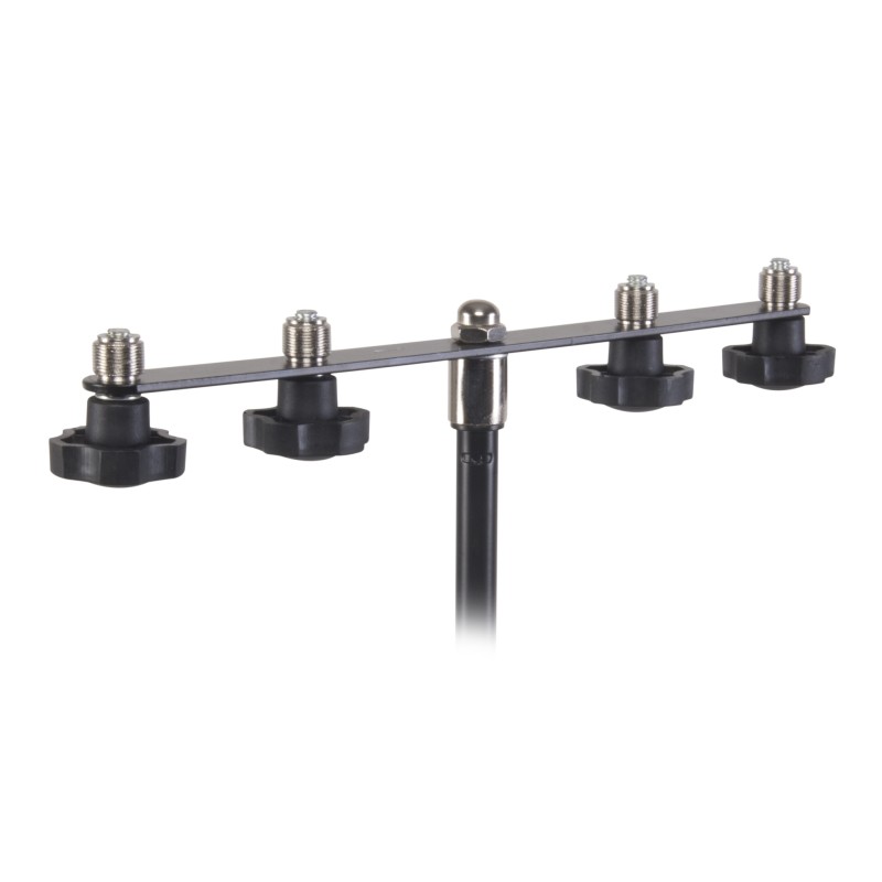 Steel bar with connection for 4 microphone holders.