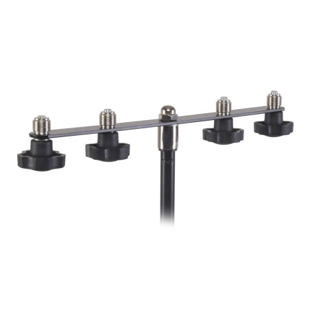 Steel bar with connection for 4 microphone holders.