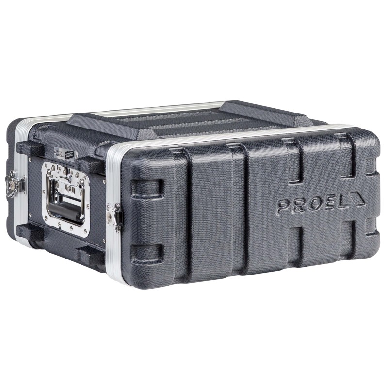 Estojo de rack 19' - 4U - realizado em polietileno 'FORCE'. Profundidade interior útil: 307 mm
