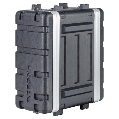 Estojo de rack 19' - 4U - realizado em polietileno 'FORCE'. Profundidade interior útil: 307 mm