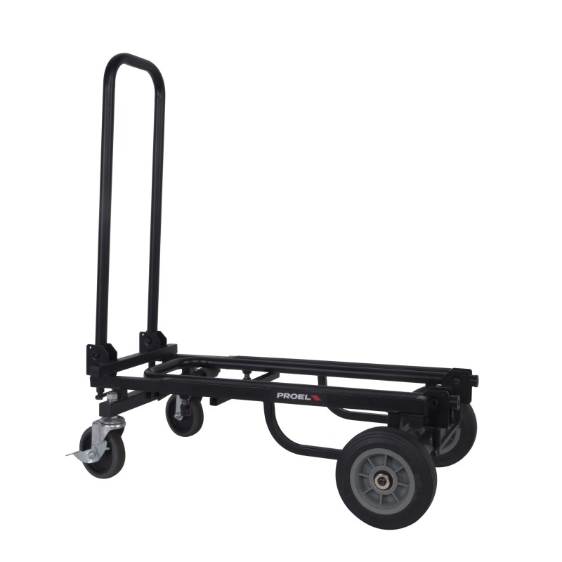 Trolley de tamanho médio, com superfícies de carga que variam de um mínimo de 585 até um máximo de 850 mm. Cor preta