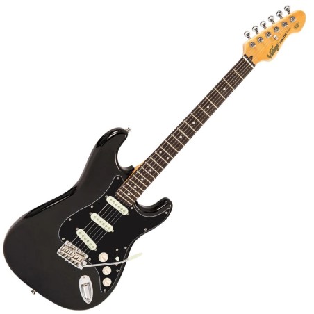 VINTAGE V60 COASTER EL.GUITAR - GLOSS BLACK