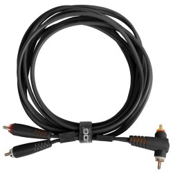 Udg gear U97005BL - ULTIMATE AUDIO CABLE SET RCA STRAIGHT - RCA ANGLED BLACK